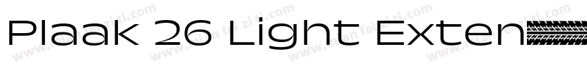 Plaak 26 Light Exten字体转换